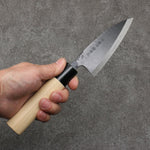 Nakaniida White Steel No.2 Black Deba  105mm Magnolia Handle - Japannywholesale