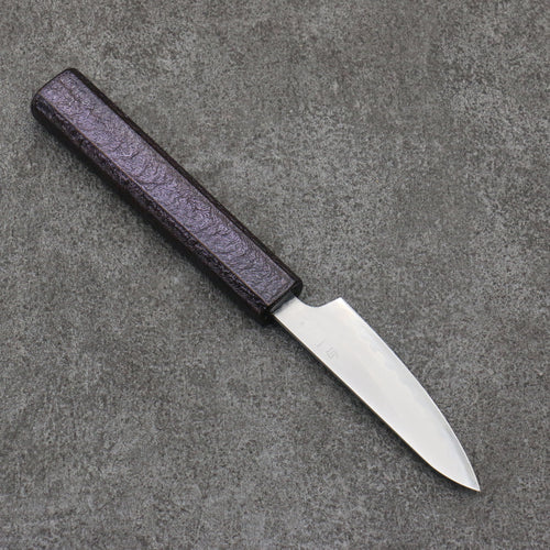 Seisuke White Steel No.1 Migaki Polish Finish Paring  80mm Oak with Purple Lacquer Handle - Japannywholesale