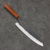 Isamitsu Abe White Steel No.1 Hammered Gyuto  210mm Oak (pentagonal) Handle - Japannywholesale