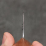 Isamitsu Abe White Steel No.1 Hammered Gyuto  210mm Oak (pentagonal) Handle - Japannywholesale