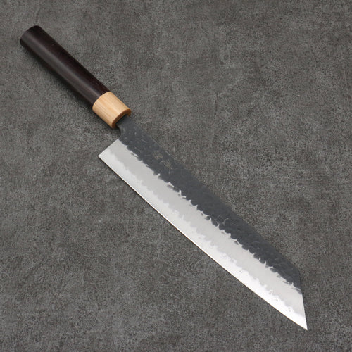 Seisuke Blue Super Hammered Kiritsuke Gyuto  240mm Shitan (ferrule: White Pakka wood) Handle - Japannywholesale