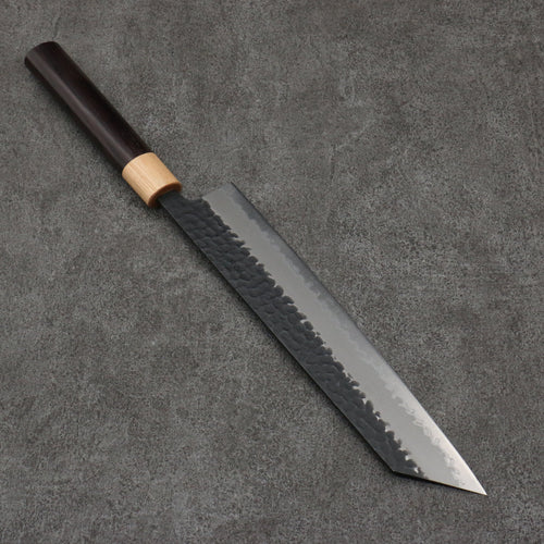 Seisuke Blue Super Hammered Kiritsuke Gyuto  240mm Shitan (ferrule: White Pakka wood) Handle - Japannywholesale