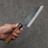 Daisuke Nishida White Steel No.1 Black Finished Santoku  165mm Cherry Tree Handle - Japannywholesale