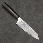 Sakai Takayuki VG10 33 Layer Damascus Kiritsuke Santoku  160mm Ebony(6 sided teardrop) Handle - Japannywholesale