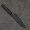 Sakai Takayuki Kurokage VG10 Hammered Teflon Coating Kiritsuke Santoku  160mm Black Lacquered Handle - Japannywholesale