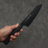 Sakai Takayuki Kurokage VG10 Hammered Teflon Coating Kiritsuke Santoku  160mm Black Lacquered Handle - Japannywholesale