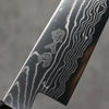 Kajin Cobalt Special Steel Damascus Petty-Utility  135mm Dark Blue and Gold with Fuji Lacquered Handle - Japannywholesale