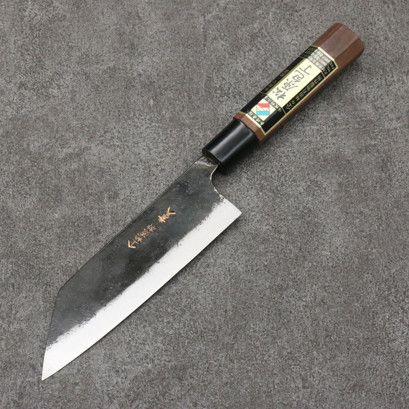 Hayashida Blue Steel No.2 Black Finished Bunka  160mm Walnut Handle - Japannywholesale