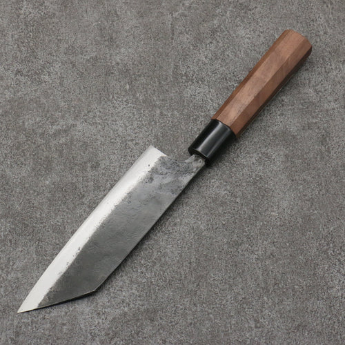 Hayashida Blue Steel No.2 Black Finished Bunka  160mm Walnut Handle