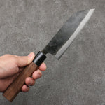 Hayashida Blue Steel No.2 Black Finished Bunka  160mm Walnut Handle - Japannywholesale