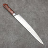 Seisuke Swedish Steel-stn Hammered Sujihiki  240mm Mahogany Handle - Japannywholesale