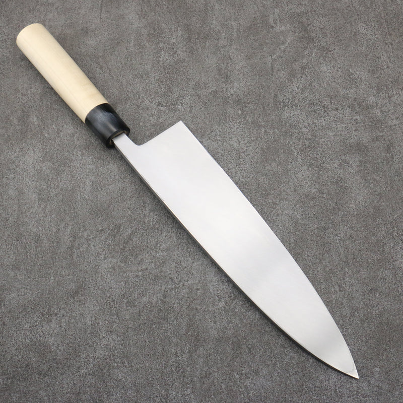 Sakai Takayuki Engraving by Kubota Nennensaisai White Steel No.2 Deba  300mm Magnolia Handle - Japannywholesale