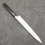 Sakai Takayuki Gold Filled Engraving by Kubota Sakura White Steel No.2 Black Finished Yanagiba  240mm Ebony Wood Handle - Japannywholesale