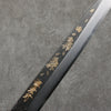 Sakai Takayuki Gold Filled Engraving by Kubota Sakura White Steel No.2 Black Finished Yanagiba  240mm Ebony Wood Handle - Japannywholesale