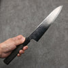 Seisuke VG5 Black Nashiji Mirrored Finish Gyuto  210mm Gray Pakka wood Handle - Japannywholesale