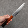 Kanjyo SG2 Damascus Petty-Utility  150mm Burnt Wood Lacquered Handle - Japannywholesale