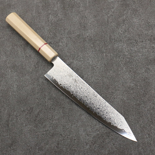 Seisuke VG10 Damascus Kiritsuke Gyuto  210mm White Micarta Handle - Japannywholesale