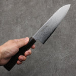 Seisuke VG10 Damascus Santoku  180mm Ebony Wood Handle - Japannywholesale