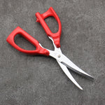 Seki No Hamono Scissors That Are Gentle to the Hand Stainless Steel  Red Plastic Handle 92mm x 210mm x 25mm - Japannywholesale