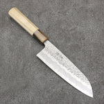 Seisuke Kumo White Steel No.1 Hammered Santoku  165mm Magnolia Handle - Japannywholesale