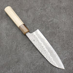 Seisuke Kumo White Steel No.1 Hammered Santoku  165mm Magnolia Handle - Japannywholesale