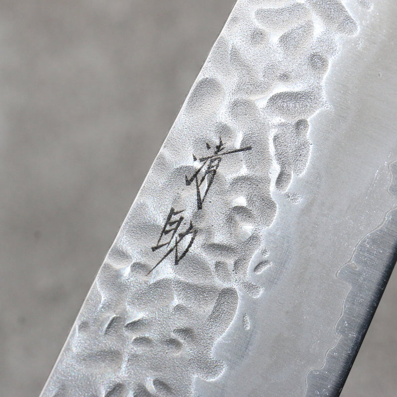 Seisuke Kumo White Steel No.1 Hammered Santoku  165mm Magnolia Handle - Japannywholesale