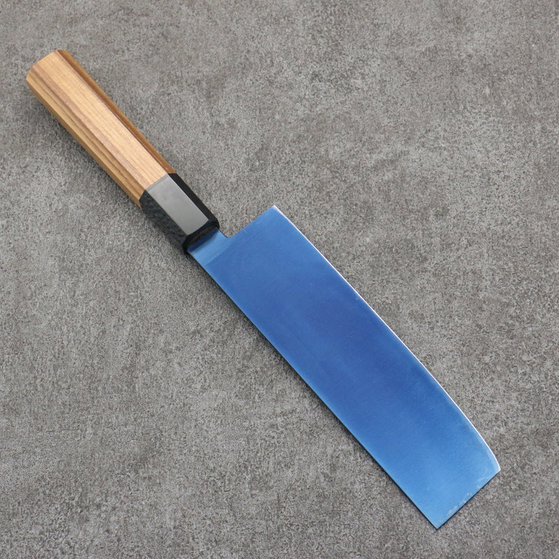 Seisuke SK-85 Ion plating Nakiri  175mm Teak (ferrule: Black Plastic) Handle - Japannywholesale