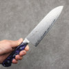 Seisuke VG5 Damascus Santoku  175mm Purple Marbled Resin Handle - Japannywholesale