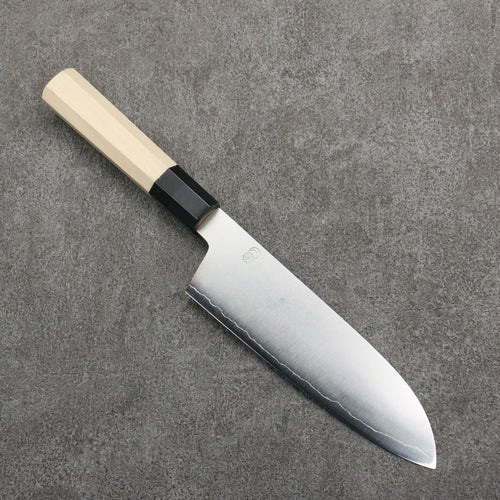 Kikuzuki Silver Steel No.3 Bokashi Santoku  180mm Magnolia Handle - Japannywholesale