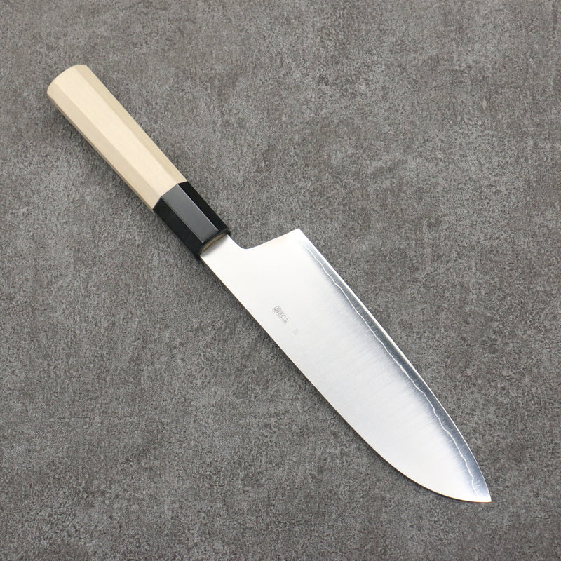 Kikuzuki Silver Steel No.3 Bokashi Santoku  180mm Magnolia Handle - Japannywholesale