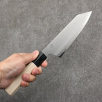 Kikuzuki Silver Steel No.3 Bokashi Kiritsuke Santoku  180mm Magnolia Handle - Japannywholesale