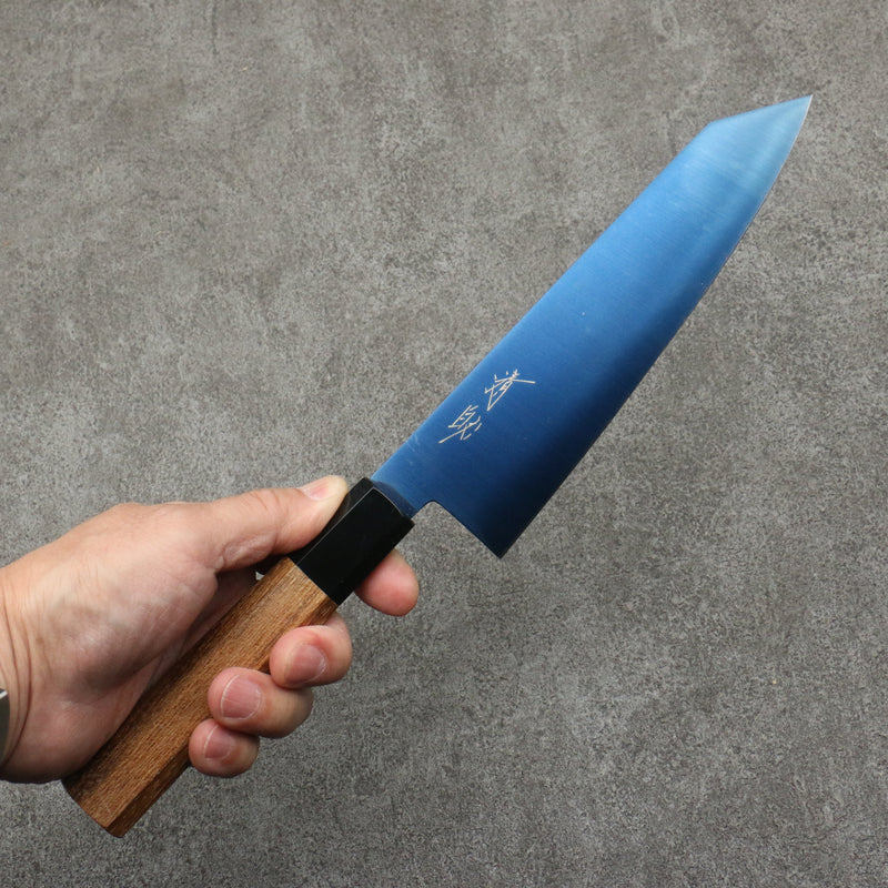 Seisuke SK-85 Ion plating Kiritsuke Santoku  180mm Teak (ferrule: Black Plastic) Handle - Japannywholesale