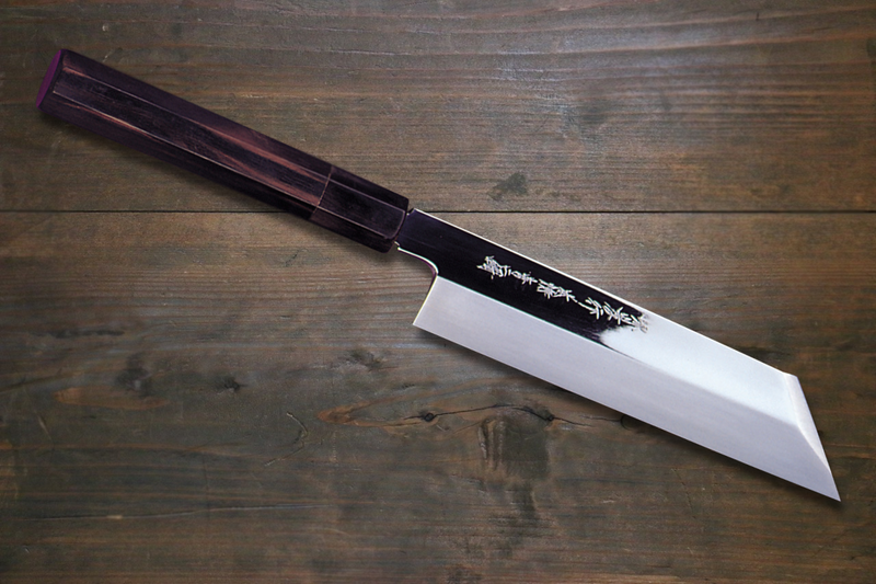 Sakai Takayuki Honyaki Blue Steel No.2 Mirrored Finish Mukimono  180mm - Japannywholesale