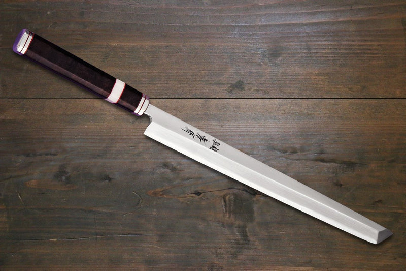 Sakai Takayuki Shiden Silver Steel No.3 Takohiki  270mm Desert Ironwood(Sugihara model) Handle - Japannywholesale