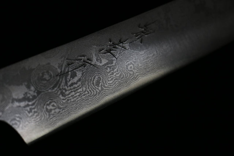 Sakai Takayuki Silver Steel No.3 Damascus Kengata Yanagiba  300mm - Japannywholesale