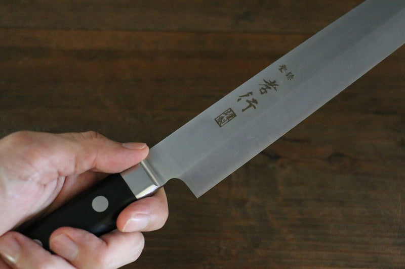 Sakai Takayuki Grand Chef [Left Handed] Swedish Steel-stn Kiritsuke Yanagiba  260mm with Sheath - Japannywholesale