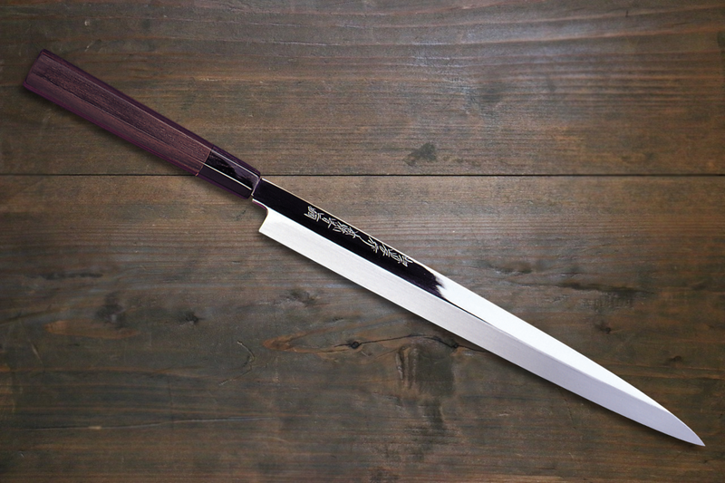 Sakai Takayuki Honyaki Blue Steel No.2 Mirrored Finish Fuguhiki - Japannywholesale