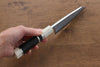 Jikko Shiko Blue Steel Kiritsuke Deba  120mm Ebony with Double Ring Handle - Japannywholesale