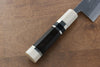 Jikko Shiko Blue Steel Kiritsuke Deba  120mm Ebony with Double Ring Handle - Japannywholesale