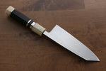 Jikko Shiko Blue Steel Kiritsuke Deba  150mm Ebony with Double Ring Handle - Japannywholesale