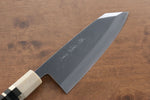 Jikko Shiko Blue Steel Kiritsuke Deba  150mm Ebony with Double Ring Handle - Japannywholesale