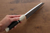 Jikko Shiko Blue Steel Kiritsuke Deba  150mm Ebony with Double Ring Handle - Japannywholesale