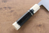 Jikko Shiko Blue Steel Kiritsuke Deba  180mm Ebony with Double Ring Handle - Japannywholesale