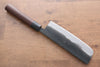 Jikko White Steel No.2 Black Finished Nakiri  165mm Shitan Handle - Japannywholesale