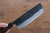 Jikko White Steel No.2 Black Finished Nakiri  165mm Shitan Handle - Japannywholesale