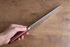 Seisuke VG10 33 Layer Mirrored Finish Damascus Gyuto  210mm Red Pakka wood Handle - Japannywholesale