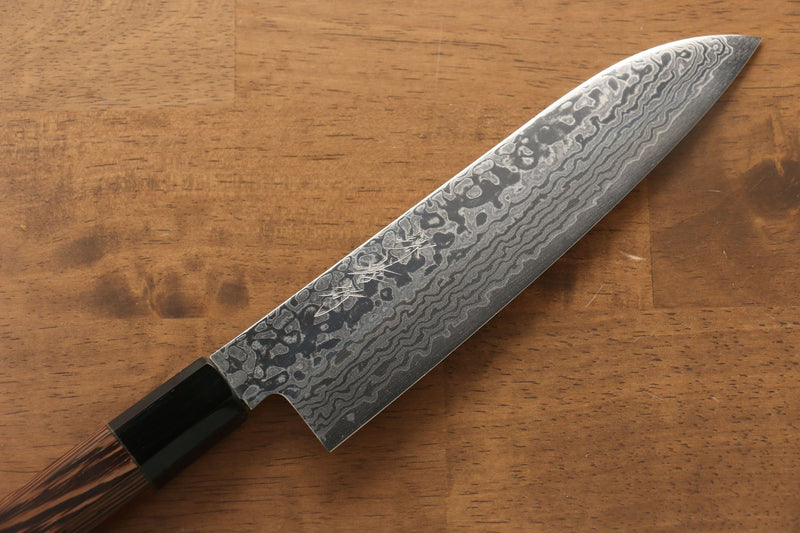 Sakai Takayuki Galaxy ZA-18 Damascus Santoku  180mm Wenge Handle - Japannywholesale