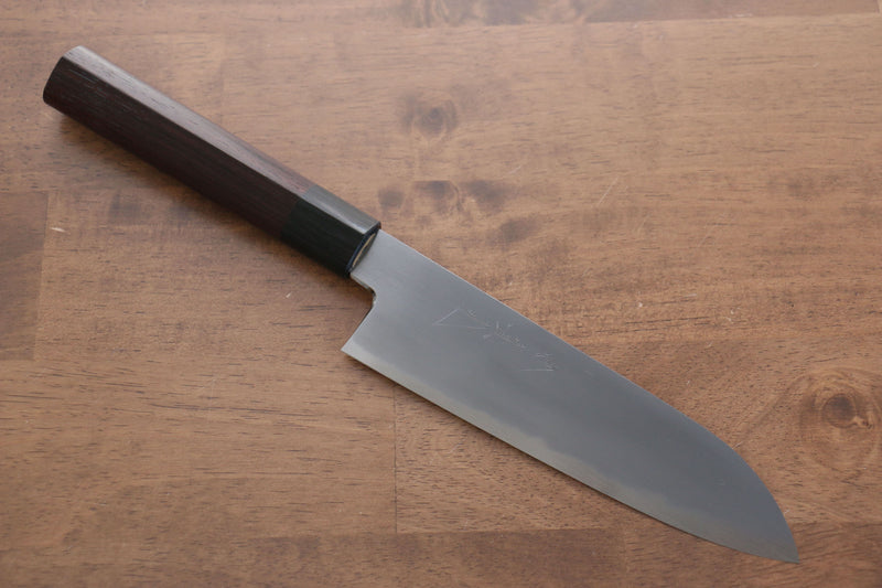 Jikko White Steel No.2 Santoku  180mm Shitan Handle - Japannywholesale