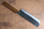 Kyohei  Shindo Blue Steel Black Finished Nakiri  165mm Live oak Lacquered Handle - Japannywholesale