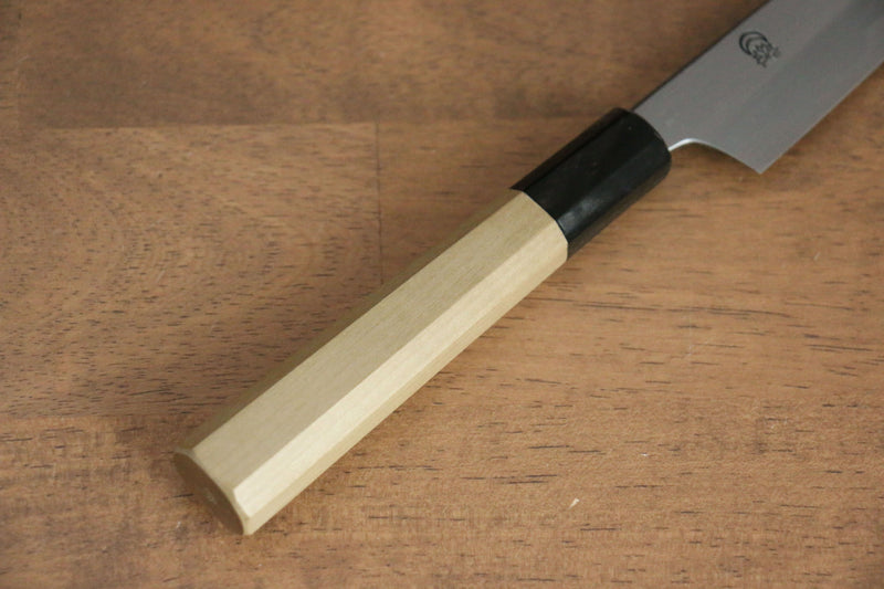 Kikuzuki White Steel No.2 Kasumitogi Kiritsuke Petty-Utility  135mm Magnolia Handle - Japannywholesale